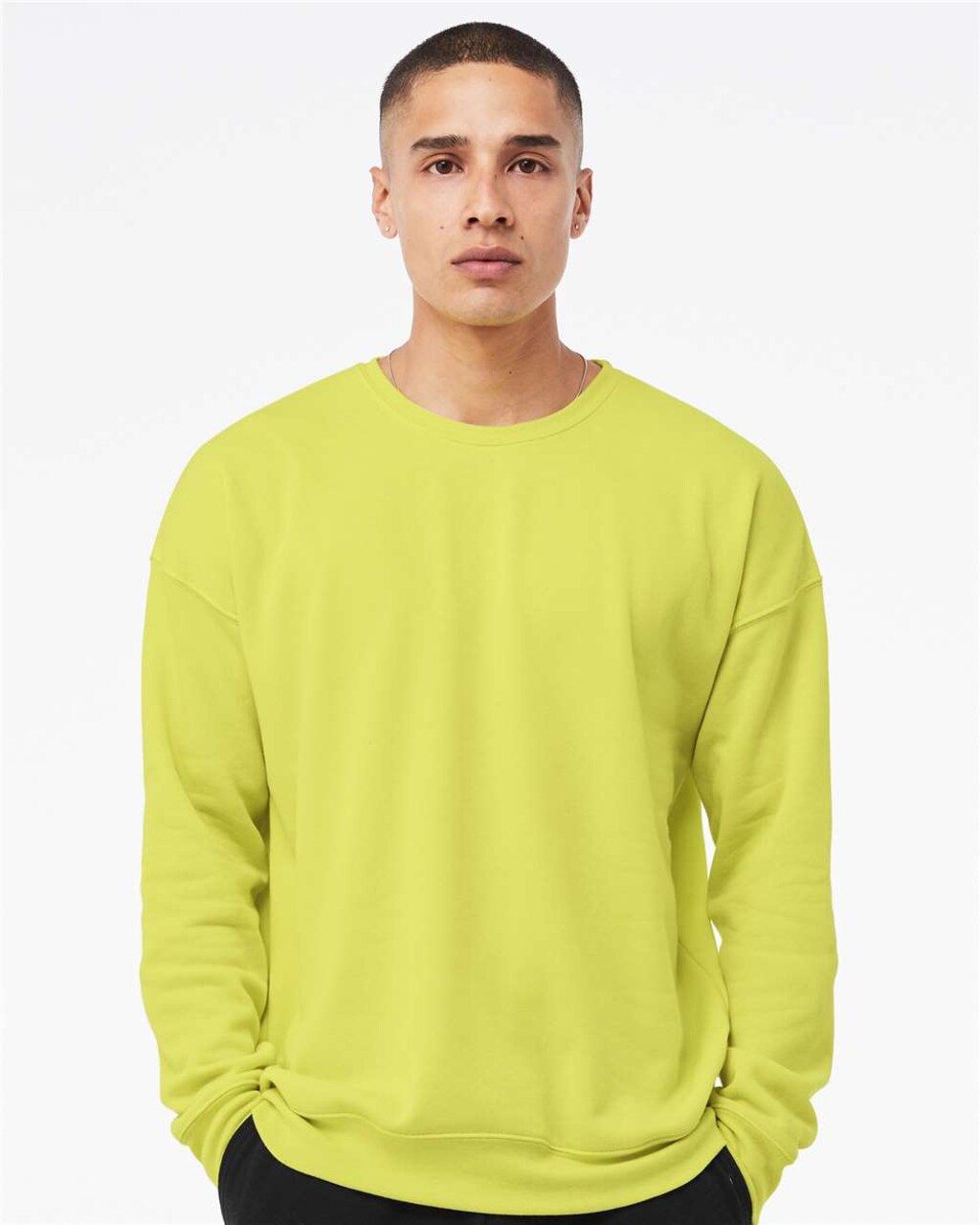 BELLA+CANVAS Sponge Fleece Drop Shoulder Crewneck Sweatshirt for Casual, Streetwear & Layering Wear